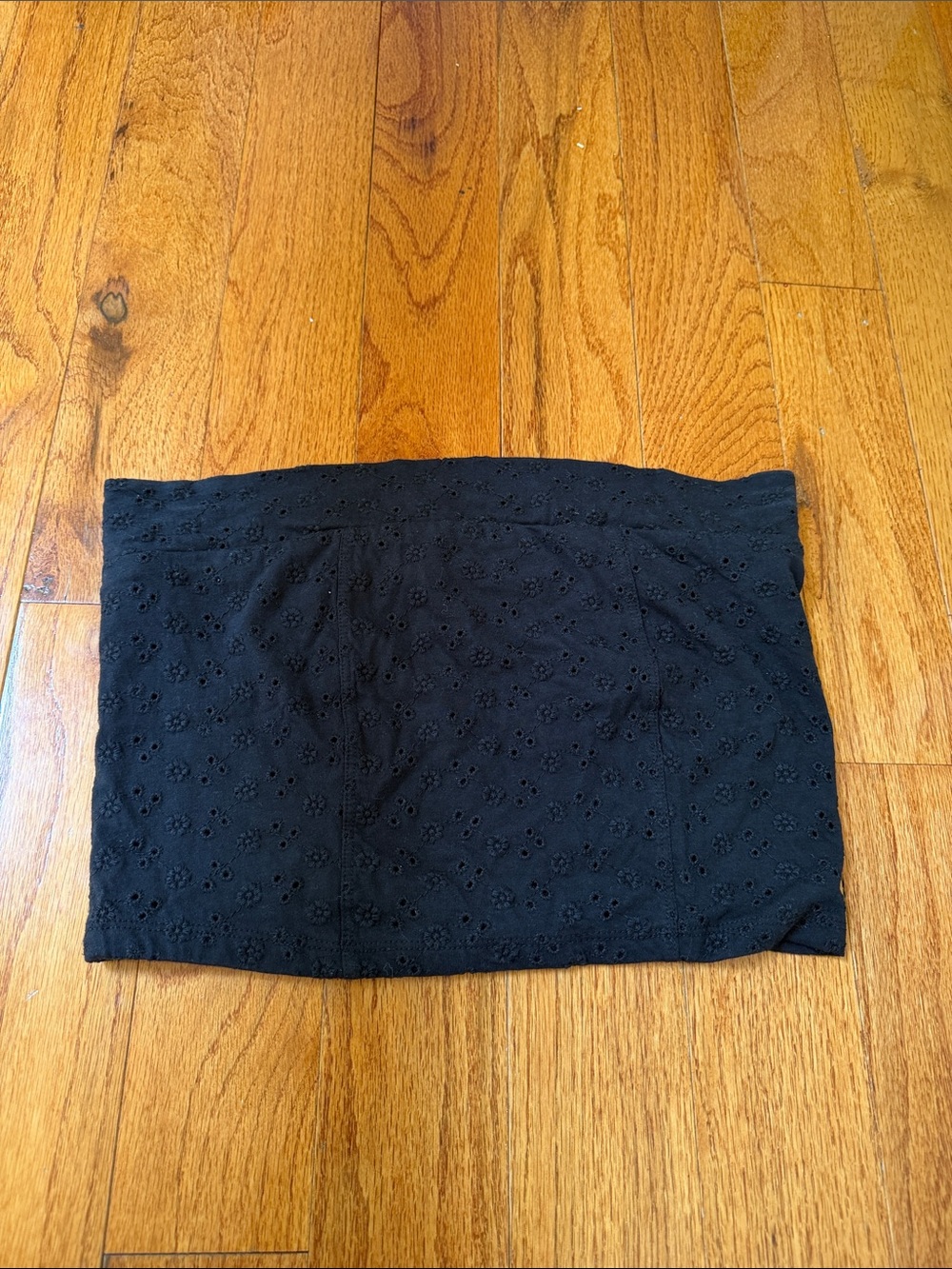 Aeropostale Black Eyelet Crop Tube Top
